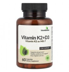 Futurebiotics, Vitamin K2 + D3, 60 Capsules