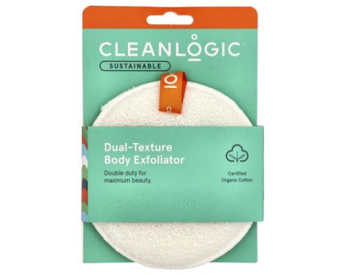 CleanLogic, Sustainable, Dual-Texture Body Exfoliator, 1 Count CleanLogic, Sustainable, Dual-Texture Body Exfoliator, 1 Count