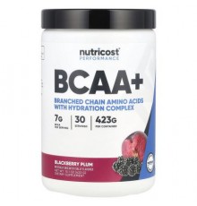 Nutricost, Performance, BCAA+, Blackberry Plum , 15.1 oz (423 g)
