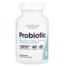 Nutricost, Women, Probiotic, >30 Billion CFU, 60 Capsules
