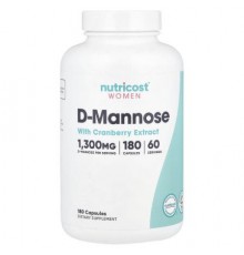 Nutricost, Women, D-Mannose with Cranberry Extract, 180 Capsules