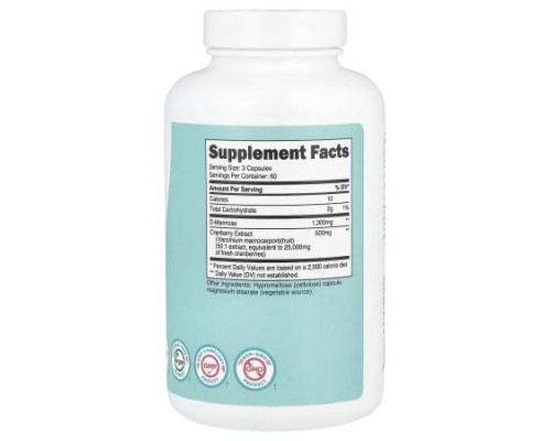 Nutricost, Women, D-Mannose with Cranberry Extract, 180 Capsules