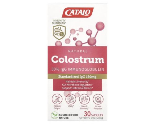 CATALO, Natural Colostrum 30% IgG Immunoglobulin, 30 Capsules (500 mg Per Capsule) CATALO, Natural Colostrum 30% IgG Immunoglobulin, 30 Capsules (500 mg Per Capsule)