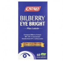 CATALO, Bilberry Eye Bright Plus Lutein, 60 Vegetarian Capsules