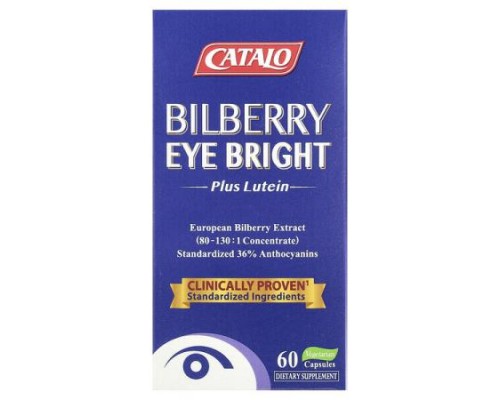CATALO, Bilberry Eye Bright Plus Lutein, 60 Vegetarian Capsules CATALO, Bilberry Eye Bright Plus Lutein, 60 Vegetarian Capsules