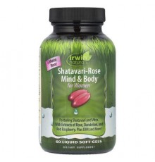 Irwin Naturals, Shatavari-Rose Mind & Body, For Women , 60 Liquid Soft-Gels