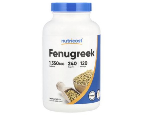 Nutricost, Fenugreek, 240 Capsules (675 mg per Capsule)