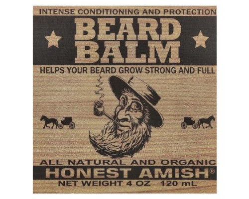 Honest Amish, Beard Balm, 4 oz (120 ml) Honest Amish, Beard Balm, 4 oz (120 ml)
