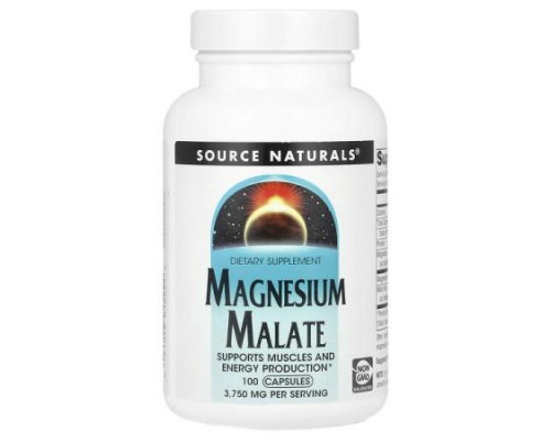 Source Naturals, Magnesium Malate, 100 Capsules