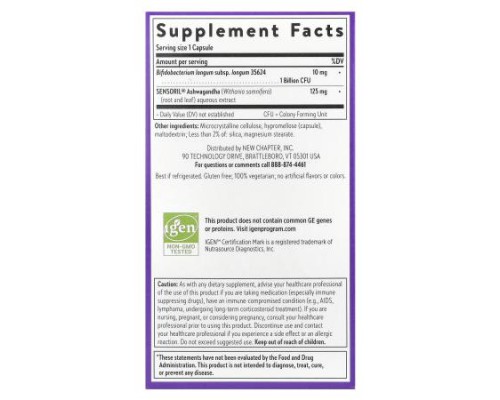 New Chapter, All-Flora™ Probiotic, De-Stress, 30 Vegetarian Capsules New Chapter, All-Flora™ Probiotic, De-Stress, 30 Vegetarian Capsules