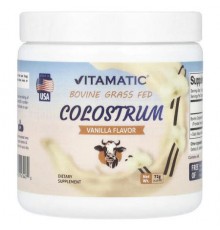 Vitamatic, Bovine Grass Fed Colostrum, Vanilla, 2.53 oz (72 g)