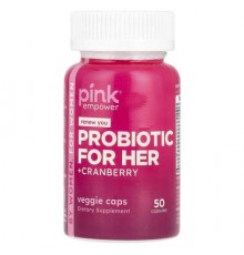 Pink, Probiotic for Her +Cranberry, 50 Capsules