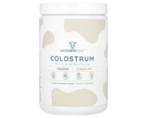 Wondercow, Colostrum Powder, Chocolate, 7.4 oz (209 g)