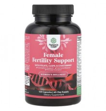 Nature's Craft, Women's Wellness, Female Fertility Support with Folate, CoQ10, & Chasteberry, 120 Capsules