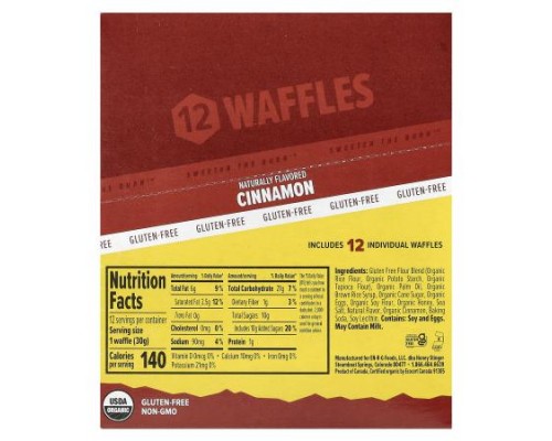 Honey Stinger, Energy Waffle, Cinnamon, 12 Waffles, 1.06 oz (30 g) Each