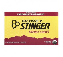 Honey Stinger, Energy Chews, Pomegranate Passionfruit, 12 Packets, 1.8 oz (50 g) Each