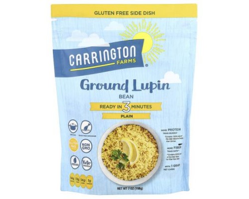Carrington Farms, Ground Lupin Bean, Plain, 7 oz (198 g) Carrington Farms, Ground Lupin Bean, Plain, 7 oz (198 g)