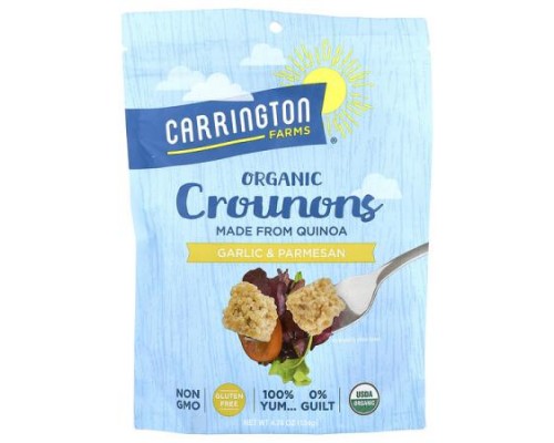 Carrington Farms, Organic Crounons, Garlic & Parmesan, 4.75 oz (134 g)