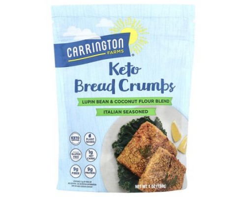 Carrington Farms, Keto Bread Crumbs, Italian Seasoned, 7 oz (198 g) Carrington Farms, Keto Bread Crumbs, Italian Seasoned, 7 oz (198 g)