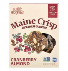 Better with Buckwheat, Maine Crisp Bucketwheat Crackers, Cranberry Almond, 4 oz (113 g)