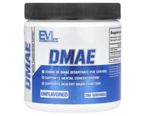 EVLution Nutrition, DMAE, Unflavored, 3.53 oz (100 g) EVLution Nutrition, DMAE, Unflavored, 3.53 oz (100 g)