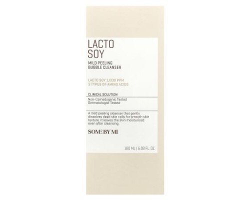 SOME BY MI, Lacto Soy, Mild Peeling Bubble Cleanser, 6.08 fl oz (180 ml) SOME BY MI, Lacto Soy, Mild Peeling Bubble Cleanser, 6.08 fl oz (180 ml)