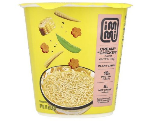 Immi, Cup Ramen Soup, Creamy Chicken, 2 oz (59 g) Immi, Cup Ramen Soup, Creamy Chicken, 2 oz (59 g)