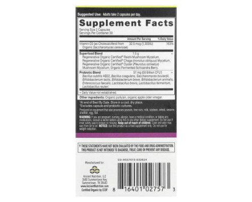 Ancient Nutrition, Women's Extra Strength Probiotics, 60 Capsules Ancient Nutrition, Women's Extra Strength Probiotics, 60 Capsules