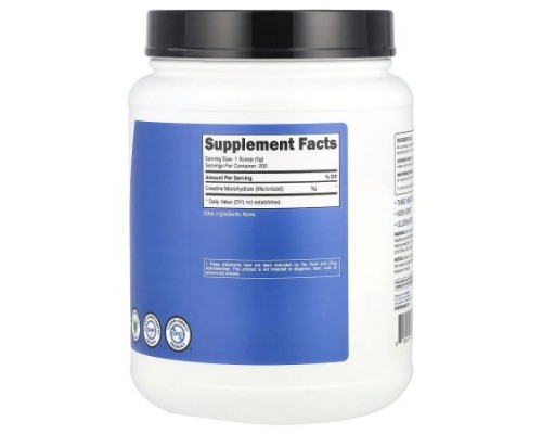 Nutricost, Performance, Creatine Monohydrate, Unflavored , 2.2 lb (1 kg)