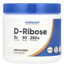 Nutricost, D-Ribose, Unflavored , 8.9 oz (250 g)
