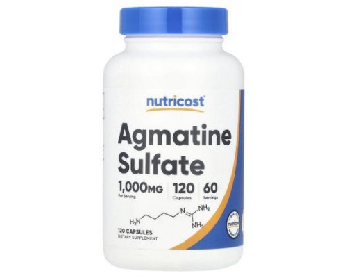 Nutricost, Agmatine Sulfate, 120 Capsules (500 mg per Capsule) Nutricost, Agmatine Sulfate, 120 Capsules (500 mg per Capsule)