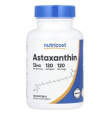 Nutricost, Astaxanthin , 12 mg, 120 Softgels