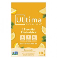 Ultima Replenisher, 6 Essential Electrolytes, Daily Electrolyte Drink Mix, Lemonade, 10 Stickpacks, 0.13 oz (3.7 g) Each