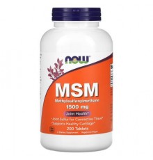 NOW Foods, MSM, 1,500 mg, 200 Tablets