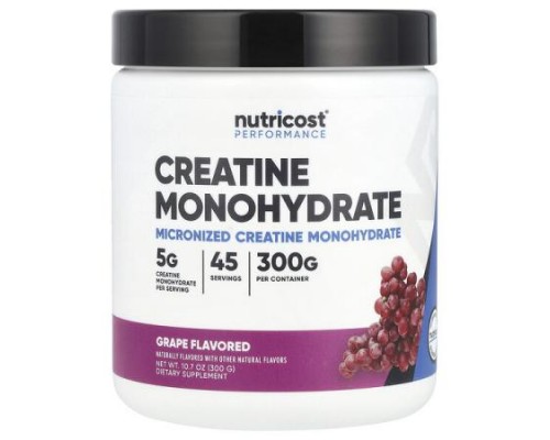 Nutricost, Performance, Creatine Monohydrate, Grape, 10.7 oz (300 g)