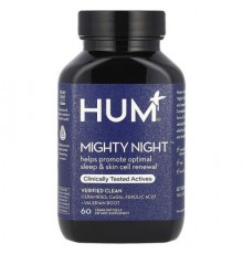 HUM Nutrition, Mighty Night™, Ceramides, CoQ10, Ferulic Acid + Valerian Root, 60 Vegan Softgels