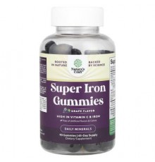 Nature's Craft, Super Iron Gummies, Grape , 90 Gummies