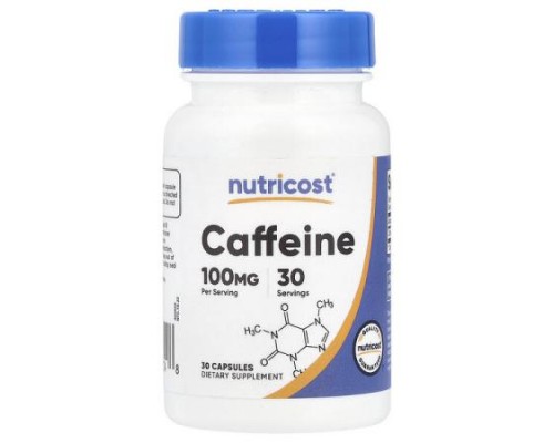 Nutricost, Caffeine, 100 mg, 30 Capsules