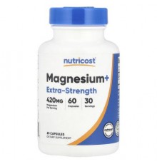 Nutricost, Magnesium+, Extra Strength, 60 Capsules (210 mg per Capsule)