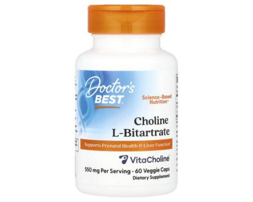 Doctor's Best, Choline L-Bitartrate, 60 Veggie Caps (275 mg per Capsule) Doctor's Best, Choline L-Bitartrate, 60 Veggie Caps (275 mg per Capsule)