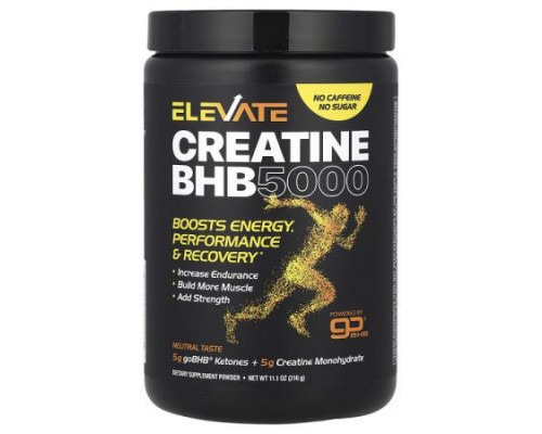 Real Ketones, Elevate, Creatine BHB 5000, Neutral, 11.1 oz (316 g) Real Ketones, Elevate, Creatine BHB 5000, Neutral, 11.1 oz (316 g)