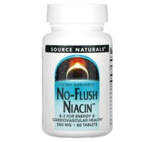 Source Naturals, No-Flush Niacin, 500 mg, 60 Tablets
