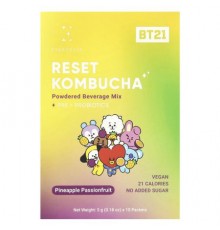 Everydaze, Reset Kombucha, Powdered Beverage Mix, Pineapple Passionfruit, 10 Packets, 0.18 oz (5 g) Each