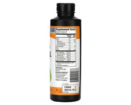 Manitoba Harvest, Hemp Seed Oil, Cold Pressed, 12 fl oz (355 ml) Manitoba Harvest, Hemp Seed Oil, Cold Pressed, 12 fl oz (355 ml)