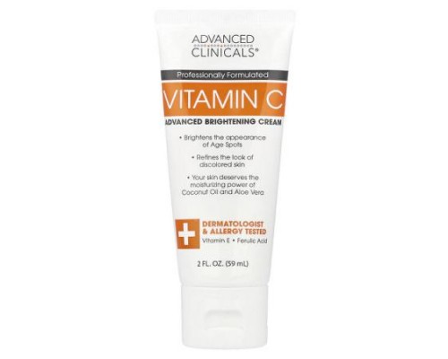 Advanced Clinicals, Vitamin C, Advanced Brightening Cream , 2 fl oz (59 ml) Advanced Clinicals, Vitamin C, Advanced Brightening Cream , 2 fl oz (59 ml)