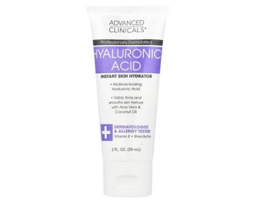 Advanced Clinicals, Hyaluronic Acid, Instant Skin Hydrator, 2 fl oz (59 ml) Advanced Clinicals, Hyaluronic Acid, Instant Skin Hydrator, 2 fl oz (59 ml)