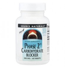 Source Naturals, Phase 2® Carbohydrate Blocker, 500 mg, 60 Tablets