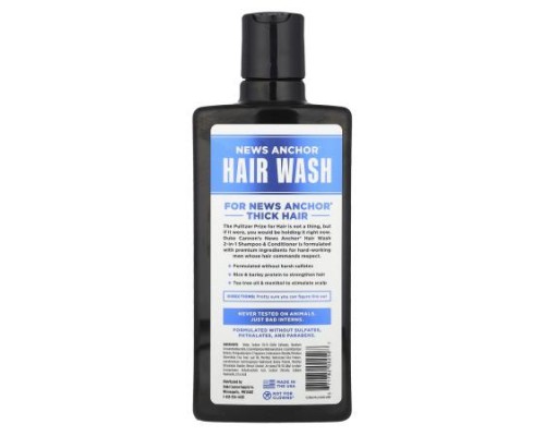 Duke Cannon Supply Co., News Anchor® Hair Wash, 2 in 1 Shampoo & Conditioner, Naval Diplomacy, Bergamot + Aquatic Musk, 14 fl oz (414 ml) Duke Cannon Supply Co., News Anchor® Hair Wash, 2 in 1 Shampoo & Conditioner, Naval Diplomacy, Bergamot + Aquatic Musk, 14 fl oz (414 ml)