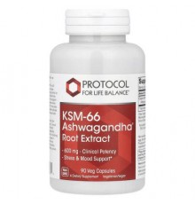 Protocol for Life Balance, KSM-66 Ashwagandha® Root Extract, 600 mg, 90 Veg Capsules