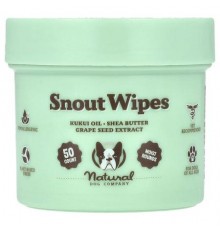 Natural Dog Company, Snout Wipes, 50 Count